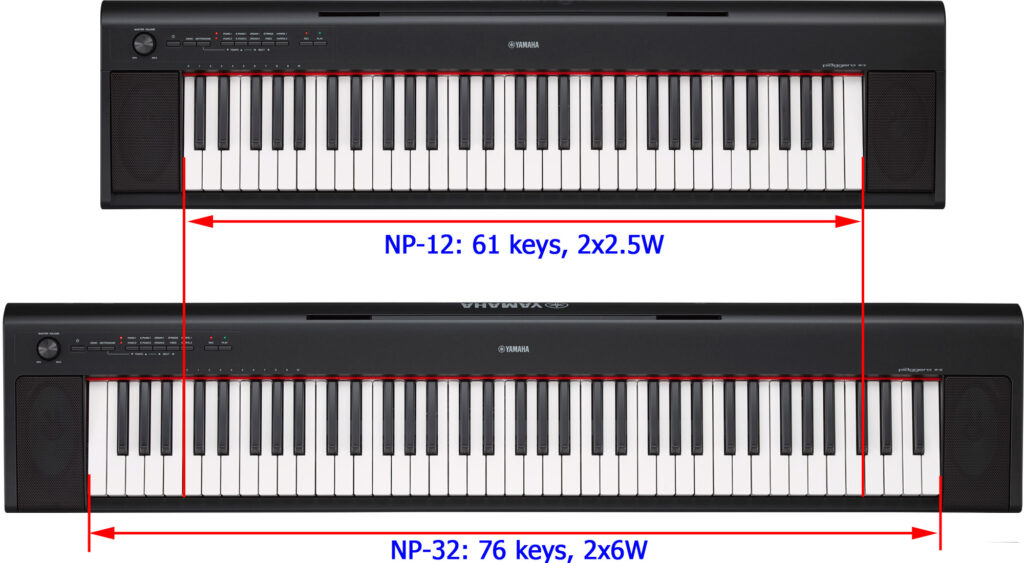 Yamaha np12 deals weighted keys